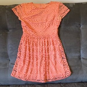 Coral Lace Dress